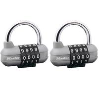 Master Lock 1520EURD Cadenas à Combinaison, Gris, 5,9 x 6,4 x 2,6 cm (Lot de 2)