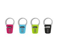 Master Lock 1550EURDCOL Cadenas à Combinaison avec Mousqueton, Couleur Aléatoire, 7,1 x 8,4 x 1,2 cm