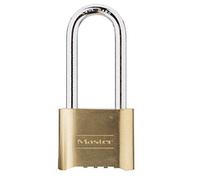 Master Lock 175EURDLH Cadenas à Combinaison Certifié en Zinc et Finition Laiton et Anse Longue, Doré, 10,7 x 5,1 x 2,4 cm