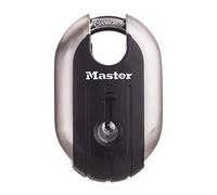 Master Lock 189EURD Cadenas à Clé avec Anse Protégée, Gris, 9,9 x 4,9 x 2,6 cm
