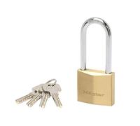 Master Lock 2950EURD Cadenas à Clé Extra Fin en Laiton et Anse Longue, Doré, 11,5 x 5 x 1,7 cm