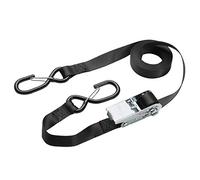 Master Lock - Sangle d'arrimage 3109EURDAT, 5 m x 25 mm, crochets et boucle autobloquante, noir