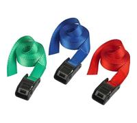 Master Lock 3110EURDATCOL Sangle d'arrimage avec boucle à griffes, Couleur Aléatoire, 2,50m x 25mm Sangle, Pack de 2
