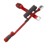 Master Lock 3124EURDAT 2 Sangles avec Boucle et Poignée de Portage, Rouge, 2,50m x 25mm x2 Sangles