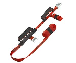 Master Lock 3126EURDAT 2 Sangles avec Boucle et Poignée de Portage, Rouge, 2,50m x 25mm + 5,5m x 25mm Sangles