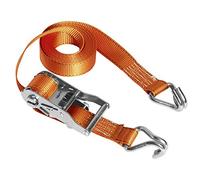 Master Lock Sangle d'arrimage 3211EURDAT avec crochets et cliquet, Orange, 4,5 m x 35 mm