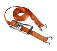 Master Lock 3260EURDAT Sangle d'Arrimage avec Crochets J et Cliquet, Orange, 9m x 50mm Sangle
