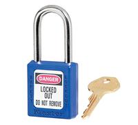 Master Lock Cadenas de consignation Zenex 410BLU thermoplastique Bleu anse 3,8 x 2 cm