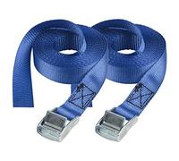 Master Lock 4363EURDAT Sangles Valise avec Boucle en Zamak, Bleu, 2,50m x 25mm sangle, Pack de 2