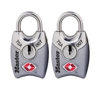 Master Lock 4689T, lot de 2 verrous à clé approuvés par la TSA, couleurs susceptibles de varier
