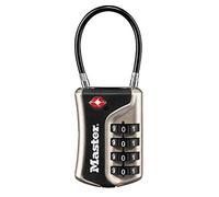 Master Lock 4697EURDNKL Cadenas à Combinaison TSA, Gris, 9,3 x 3,6 x 1,5 cm