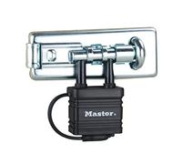 Master Lock 471EURD Pack Comprenant un Moraillon de Porte et un Cadenas d'Extérieur à Clé