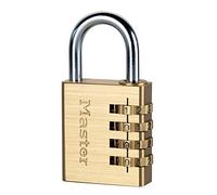 Master Lock 604EURD Cadenas à combinaison aluminium finition laiton 40 mm Anse 26 mm Or