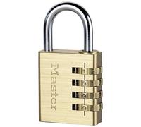 Master Lock Cadenas à combinaison programmable 604EURD 40 mm de large Laiton