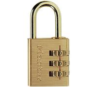 Master Lock 630EURD Cadenas à Combinaison à 3 Chiffres en Aluminium et Finition Laiton, Doré, 6,5 x 3 x 1,5 cm