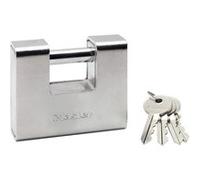 Master Lock Cadenas 690EURD Rectangulaire en zinc à clé Gris 10,4x9x2,9 cm Or