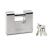 690EURD Cadenas Rectangulaire en Zinc à Clé, Gris, 10,4 x 9 x 2,9 cm