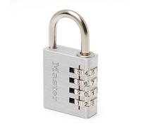 Master Lock 7640EURD Cadenas à Combinaison Programmable en Aluminium, gris, 4 x 7,8 x 1,5 cm