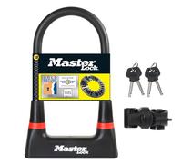 Master Lock Antivol U vélo 8279EURDPRO - À clé, Antivol certifié, Support universel L Noir