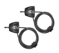 Master Lock 8417T Lot de 2 câbles antivol en acier Python noir avec clés, caméra de trail antivol et câble de verrouillage pour kayak