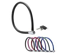 Master Lock 8630-F Câble Antivol Vélo [55 cm Câble] [Clé] [Extérieur] [Couleur Aléatoire] pour Vélo/Vélo Electrique/Skateboard/Poussettes/Tondeuses/Autres Equipements Bleu/Rouge/Vert/Violet/Noir