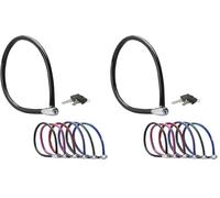 Master Lock 8630-F Câble Antivol Vélo [55 cm Câble] [Clé] [Extérieur] [Couleur Aléatoire] pour Vélo/Vélo Electrique/Skateboard/Poussettes/Tondeuses/Autres Equipements Bleu/Rouge/Vert/Violet/Noir