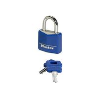 Master Lock 9131 Cadenas pour vestiaire, malle, armoire, 30mm, serrure à clé, corps en aluminium (couleurs assorties), 9131EURDCOL