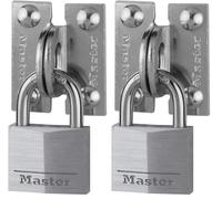 Master Lock 914060REURD Pack comprenant des Œillets Droits et un Cadenas rgent (Lot de 2)
