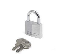 Master Lock Cadenas à clé 9140EURD – Aluminium massif, Gris 4 x 5,9 x 1,3 cm