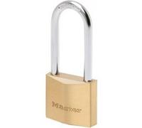 Cadenas à clé laiton massif MASTER LOCK 50mm anse d.8xh.64mm 6 goupilles