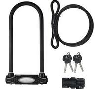 MASTER LOCK Antivol U avec Câble [A Clé] [Support de Vélo Universel] [Antivol Certifié] [Modèle XL] 8285EURDPRO - Idéal pour les Vélos, Vélos Electriques, VTT et autres G
