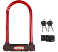 MASTER LOCK Antivol Vélo U [A Clé] [Support de Vélo Universel] [Antivol ] [Rouge] 8195EURDPROCOLR