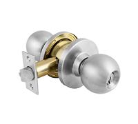 Master Lock BLNC0232D34ULED046 Commercial Cylindrical Lockset, Ball Knob, Storeroom, Satin Chrome by