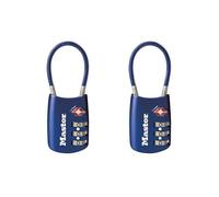 Master Lock Blue Set Your Own Lot de 2 cadenas à combinaison approuvés par la TSA, parfaits pour les valises, sacs ou sacs à dos, 4688BLUEC2