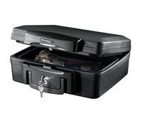 Master Lock Boîte de sécurité certifiée résistante au feu et à l’eau, avec clé, 4,9 L, 362 x 156 x 330 mm, portable avec poignée de transport, pour la maison et les professionnels