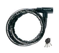 Master Lock Câble antivol 8115EURDPS – 1,2 m, clé, extérieur, noir – Pour moto/scooter/vélo
