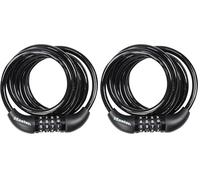 Master Lock Cable Antivol Vélo [1,8 m Câble] [Combinaison] [Extérieur] 8221EURDPRO - pour Vélo, Vélo Electrique, Skateboard, Poussettes, Tondeuses et autres Equipements 18,2 x 15,2 x 2,4 cm Noir