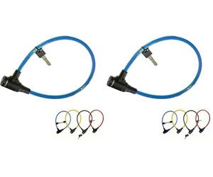 MASTER LOCK Cable Antivol Vélo [65 cm Câble xtérieur] [Couleur Aléatoire] 8169EURDPRO - Idéal pour Vélo, Vélo Electrique, Skateboard, Poussettes, Tondeuses et autres Equipements (Lot de 2)
