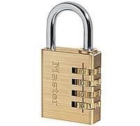 Master Lock 604EURD Cadenas à combinaison aluminium finition laiton 40 mm Anse 26 mm Or