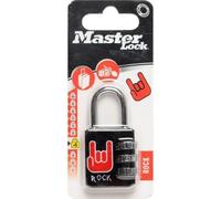 Master Lock Cadenas à combinaison 1509EURDROCK — motif rock, 6,2×3,2×1,4 cm, noir et rouge