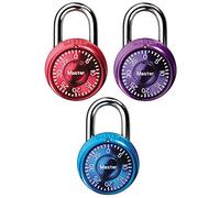 Master Lock, cadenas à combinaison, mini cadran, 40 mm de large, lot de 3 assortiments de couleurs, 1533TRI