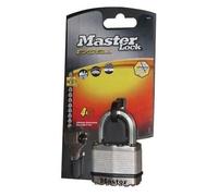 Master Lock M5EURD Cadenas Très Haute Sécurité [A Clé] [Acier Laminé] [Extérieur] M5EURD - Idéal pour les Remises, les Garages, les Clôtures et les Portails 50 mm Argent