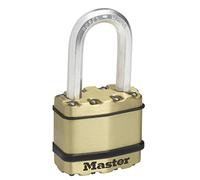 Master Lock Cadenas haute sécurité M1BEURDLF – À clé, acier laminé/laiton, ocre, 45 mm anse 38 mm
