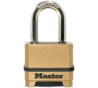Master Lock Cadenas haute sécurité M175EURDLF – combinaison, zinc, anse L, extérieur