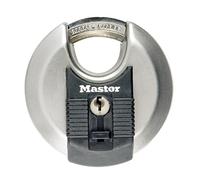 Master Lock Cadenas à disque Excell M50EURD Acier inoxydable 80 mm 4 clés