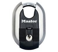 MASTER LOCK Cadenas Rond [A Clé] [Acier Inoxydable] [Extérieur] M187EURD - Idéal pour les espaces de rangement, les remises, les garages, les remorques