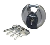 MASTER LOCK Cadenas Rond [A Clé] [Acier Inoxydable] [Extérieur] M40EURD - Idéal pour les espaces de rangement, les remises, les garages, les remorques