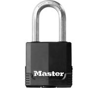 Master Lock Cadenas Très Haute Sécurité (A Clé) (Acier Laminé Recouvert) (Extérieur) (Anse L) M515EURDLH, Argent, 11 cm x 5,4 cm x 3,1 cm