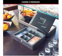 Master Lock Coffre à monnaie CB-12ML – Serrure à clé, Plateau à monnaie et à billets, Poignée