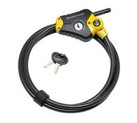 MASTER LOCK Cble de verrouillage ajustable Python d'une longueur de 1,8 m x 10mm de diamtre, noir et jaune